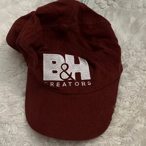 B&H Creators Embroidered Corduroy Cap - Maroon Unisex